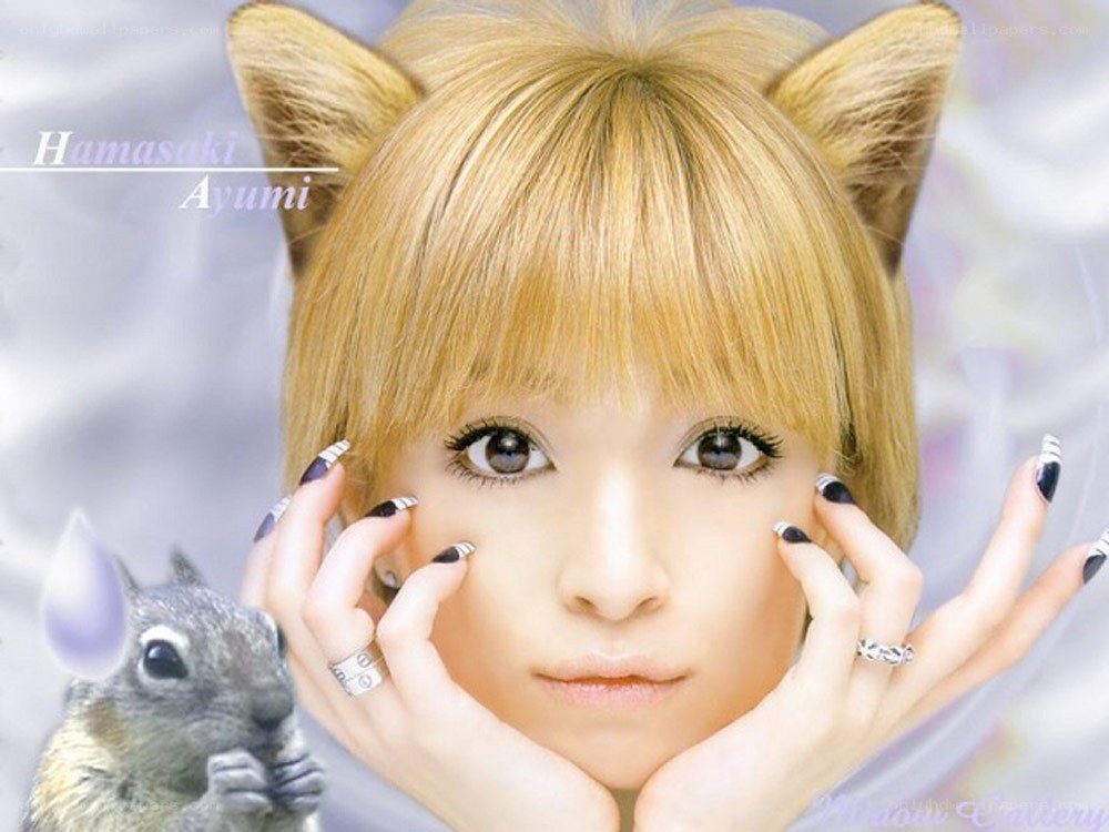 Ayumi Hamasaki with cat ears