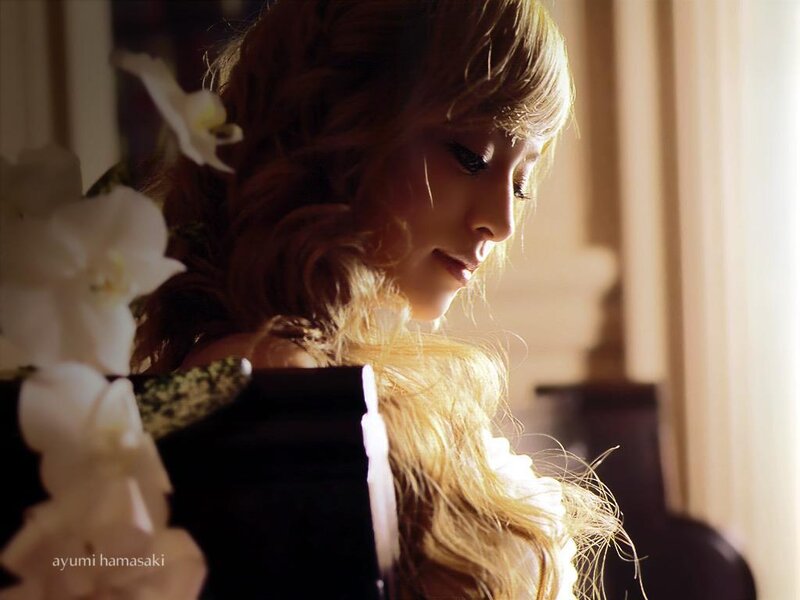 Ayumi Hamasaki with white flowers