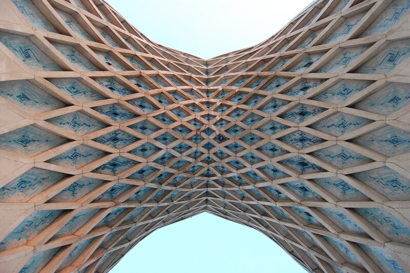 Azadi Tower ceiling view