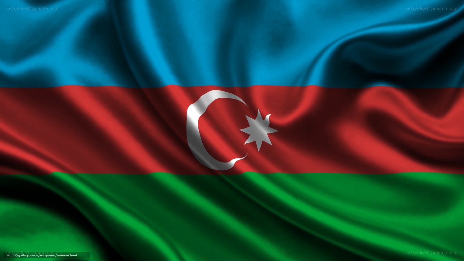Azerbaijan flag waving