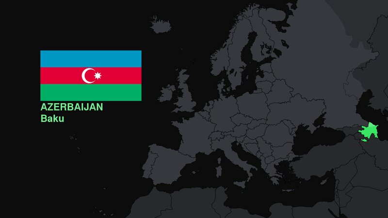 Azerbaijan on Map
