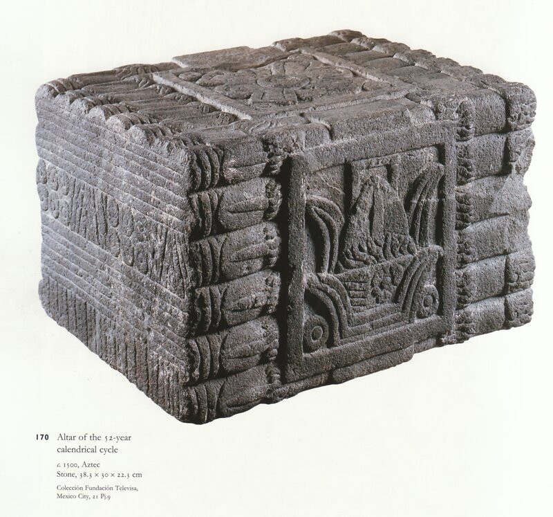 Aztec calendar stone altar