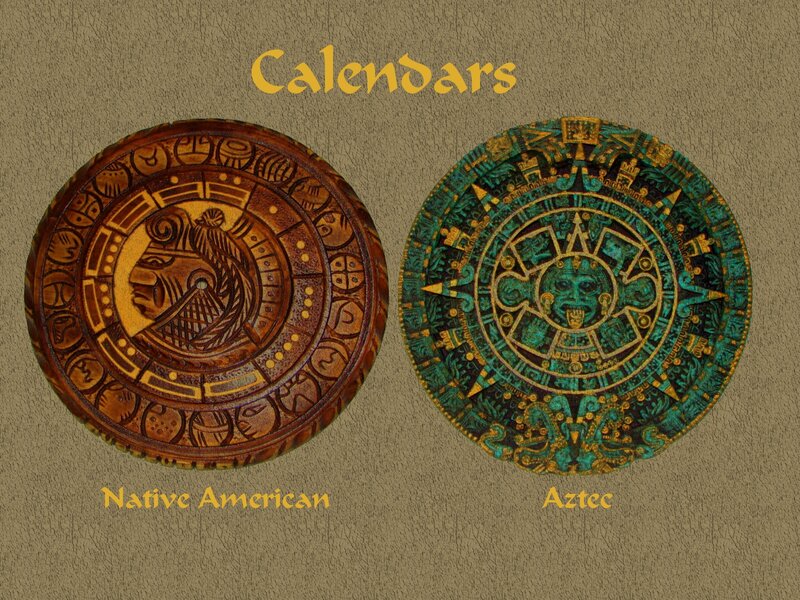 Aztec Calendar Stone — Brown