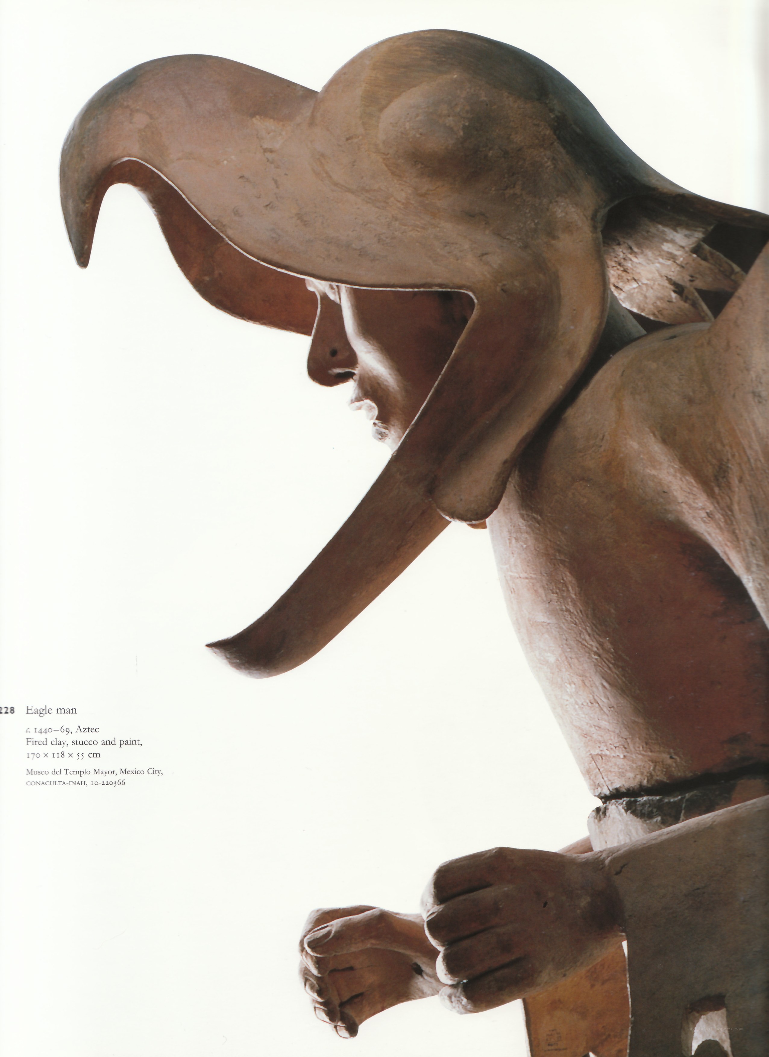 Aztec eagle man sculpture