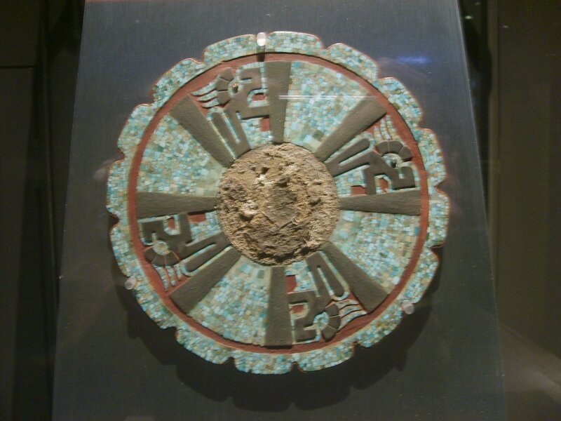 Aztec mosaic sun disk