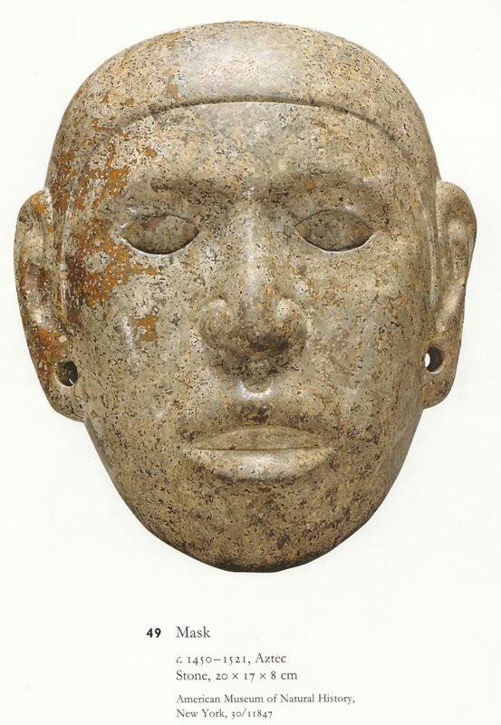 Aztec stone mask