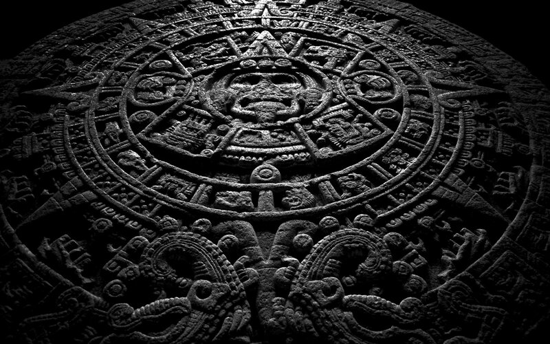 Aztec Sun Stone carving