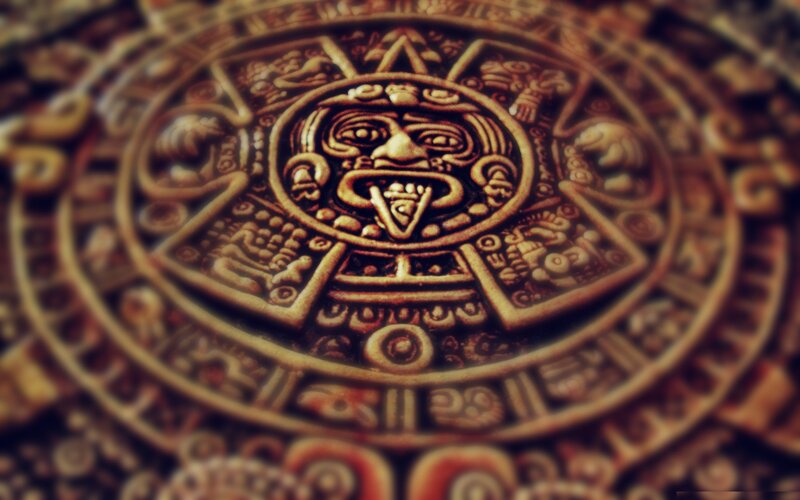 Aztec Sun Stone carving