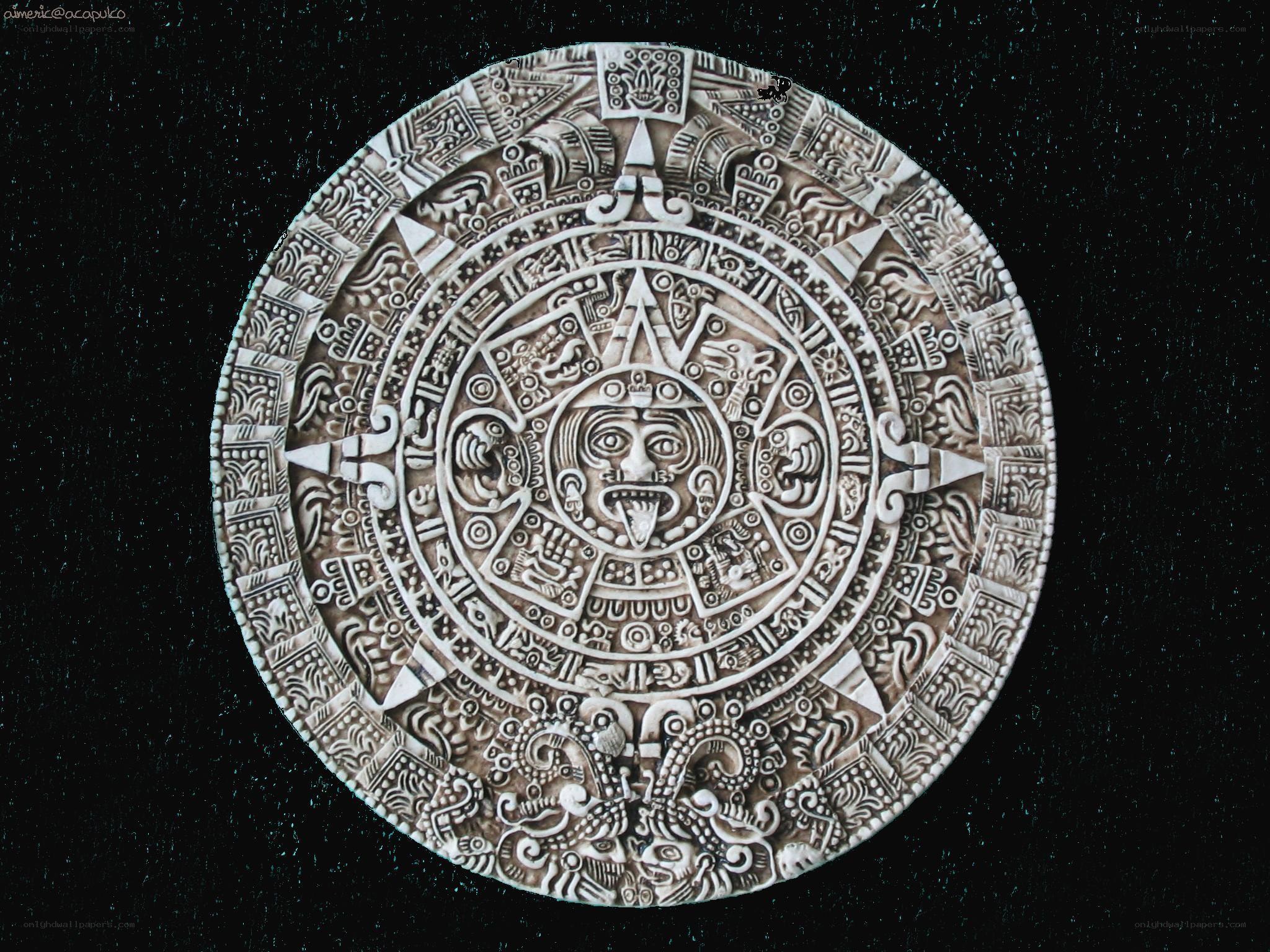 Aztec Sun Stone carving