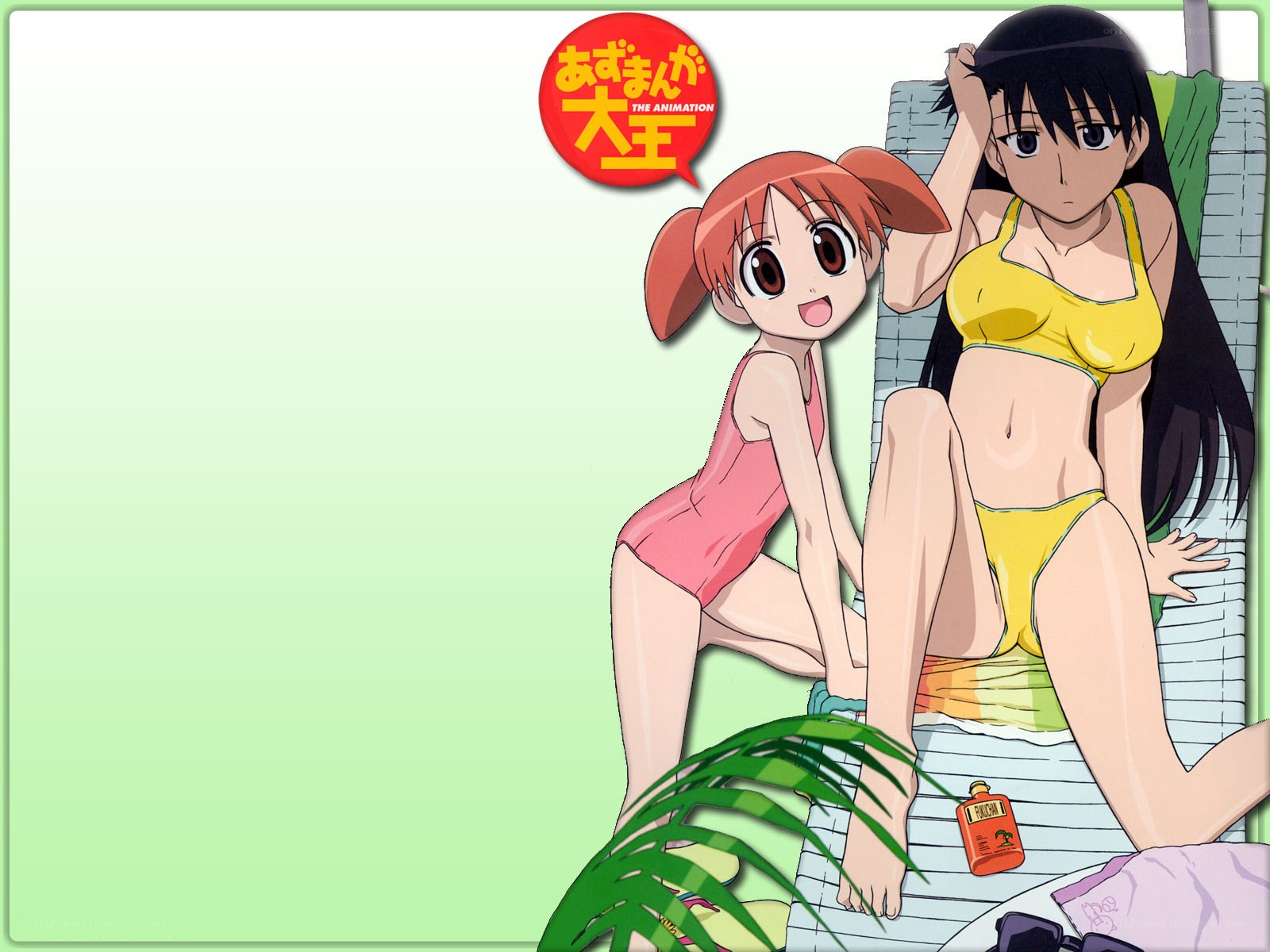 Azumanga Daioh characters at the beach