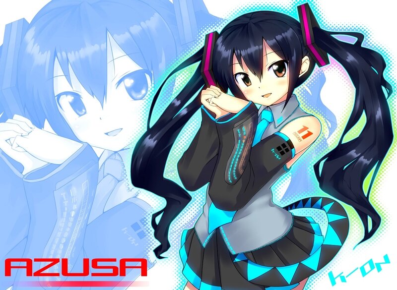 Azusa and K-On characters