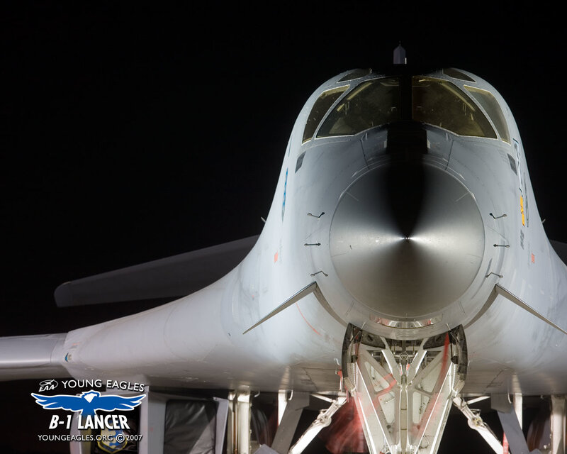 B-1 Lancer aircraft front view