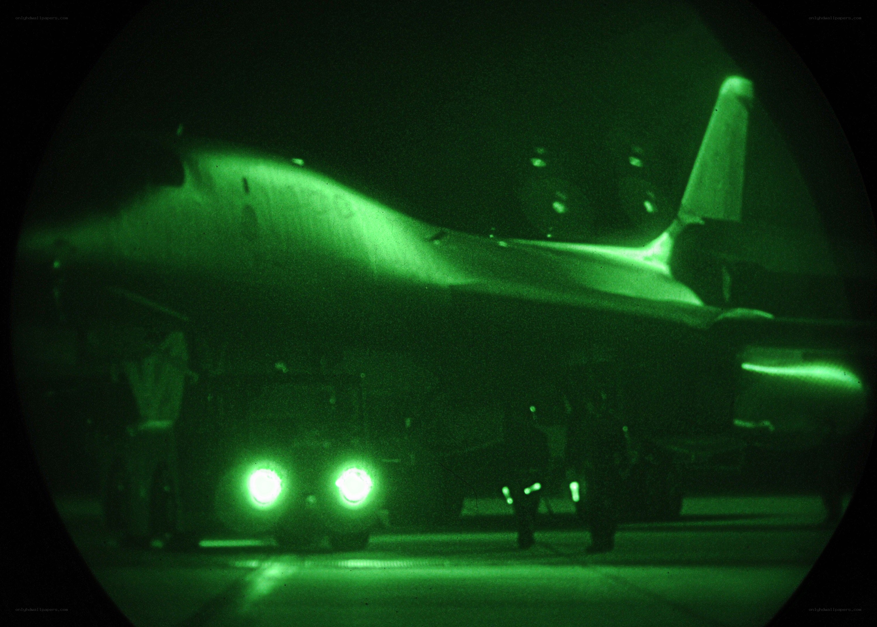 B-1 Lancer at night