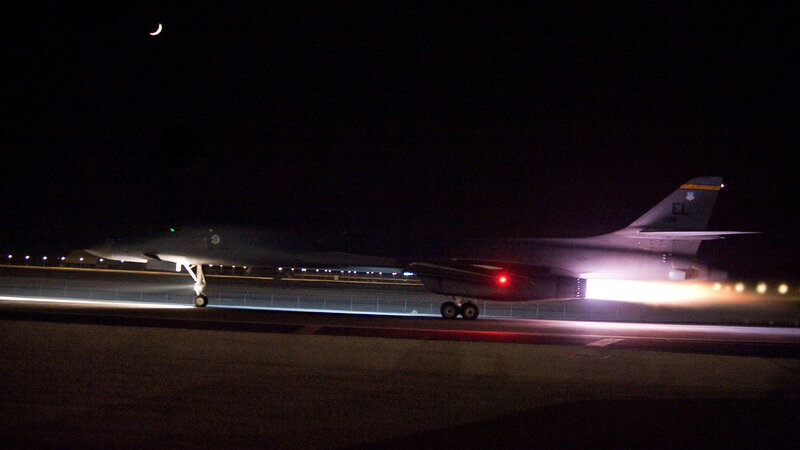 B-1 Lancer Bomber — Black, Dramatic