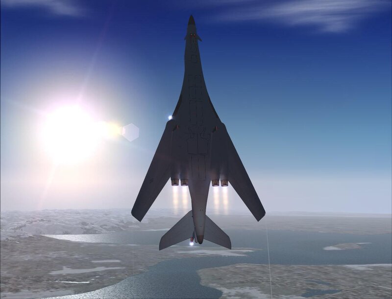 B-1 Lancer Bomber — Blue, Dramatic