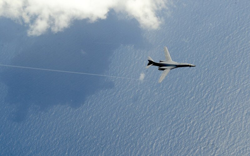 B-1 Lancer Bomber — Blue, Serene, Afternoon