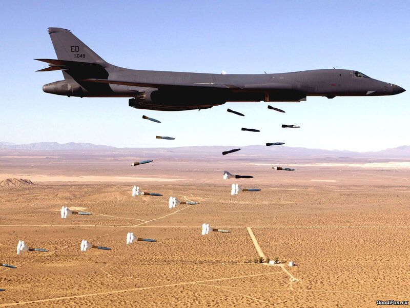 B-1 Lancer Bomber — Brown, Dramatic, Afternoon