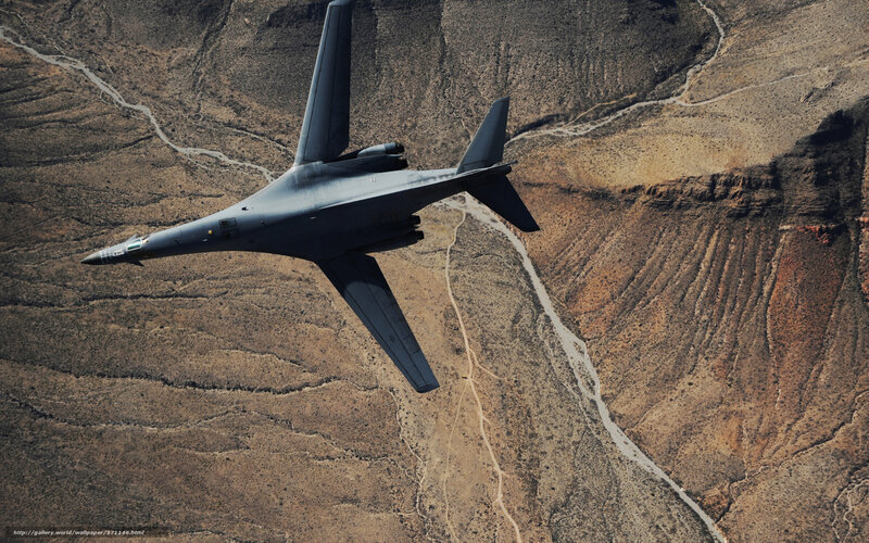 B-1 Lancer Bomber — Gray, Dramatic, Afternoon, Photograph, Aircraft, Desert