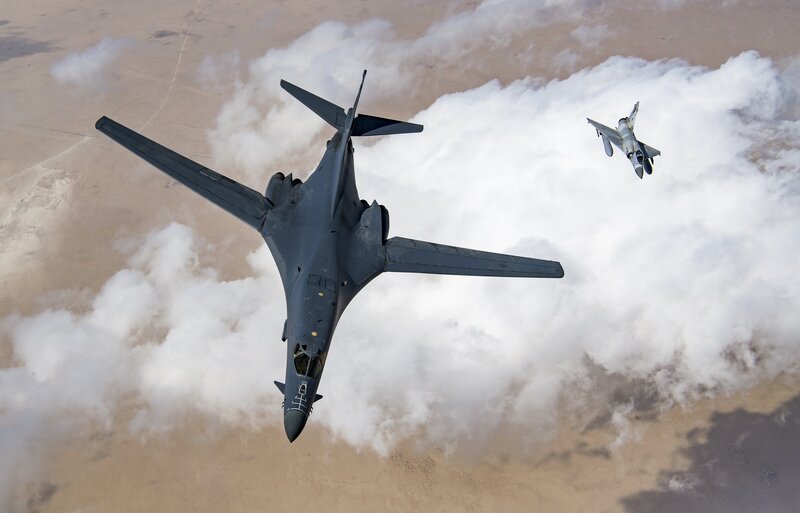 B-1 Lancer Bomber — Gray, Dramatic, Afternoon, Photograph, Fighter Jet