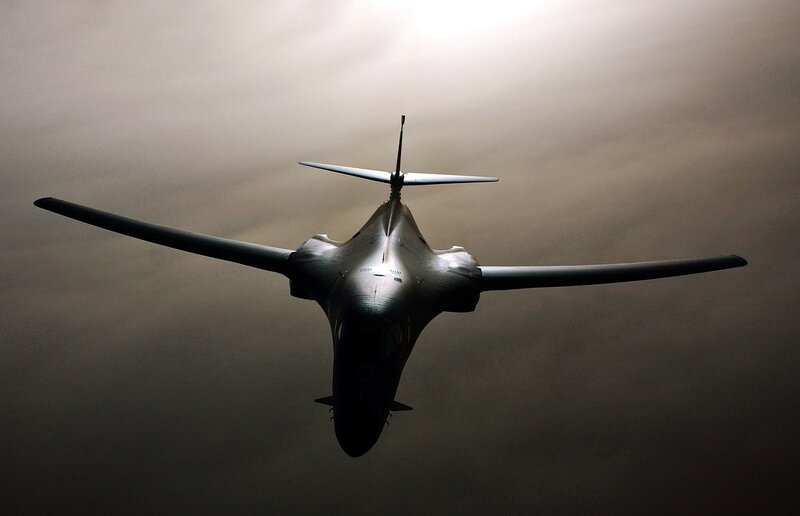 B-1 Lancer Bomber — Gray, Dramatic, Photograph
