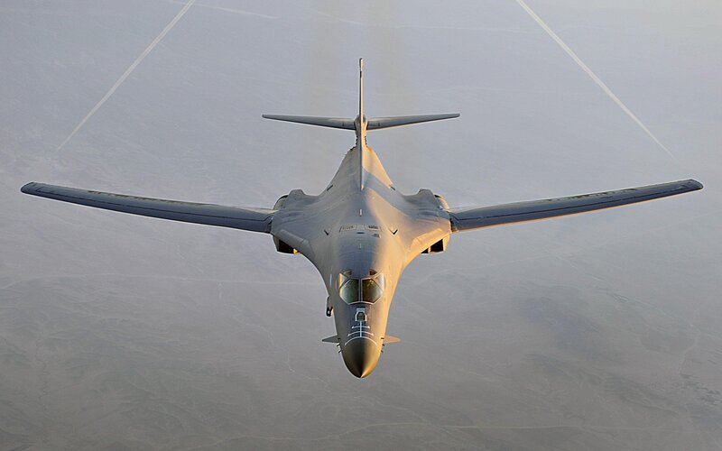 B-1 Lancer Bomber — Gray, Dramatic, Sunset