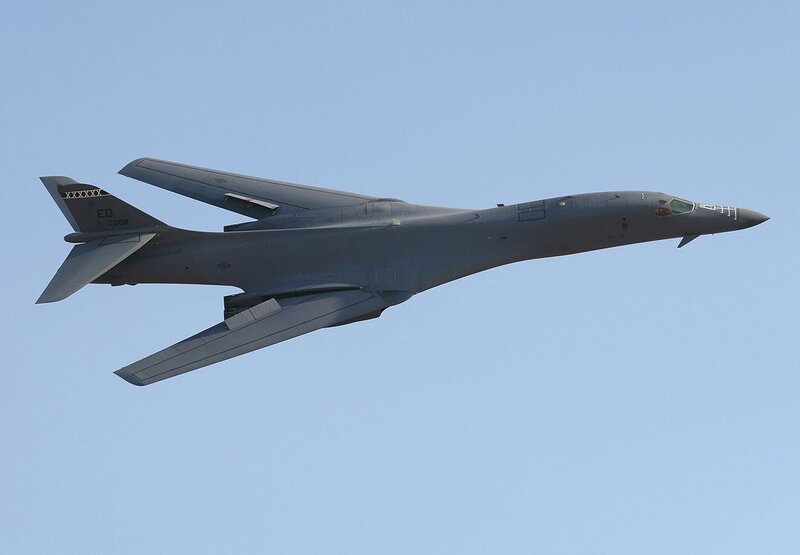 B-1 Lancer Bomber — Gray, Neutral, Afternoon, Photograph