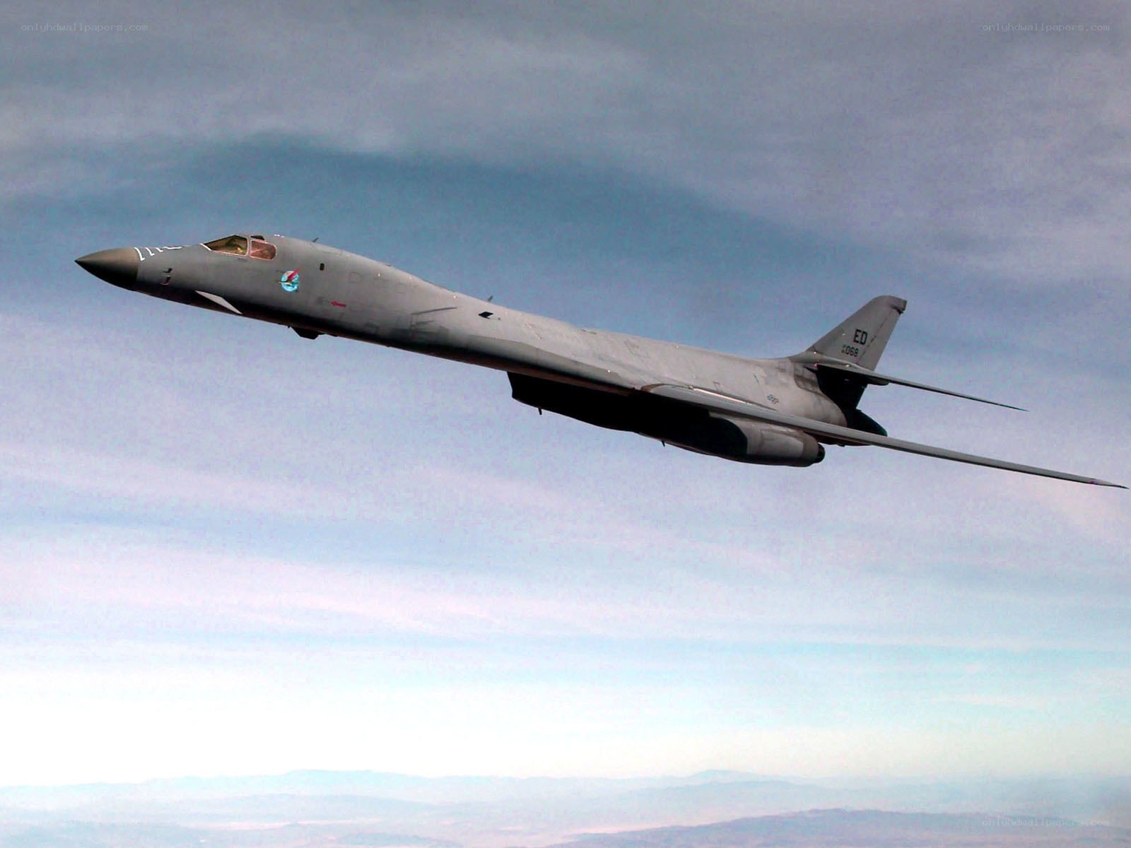 B-1 Lancer bomber in flight