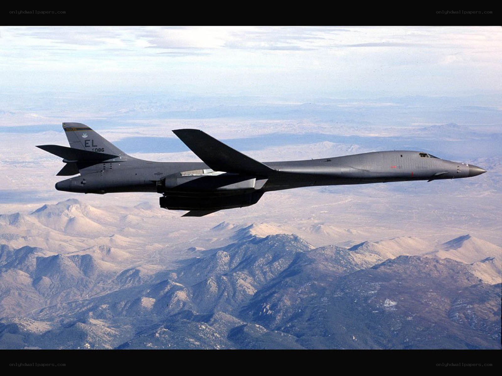 B-1 Lancer bomber in flight