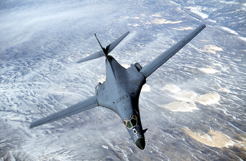 B-1 Lancer bomber in flight