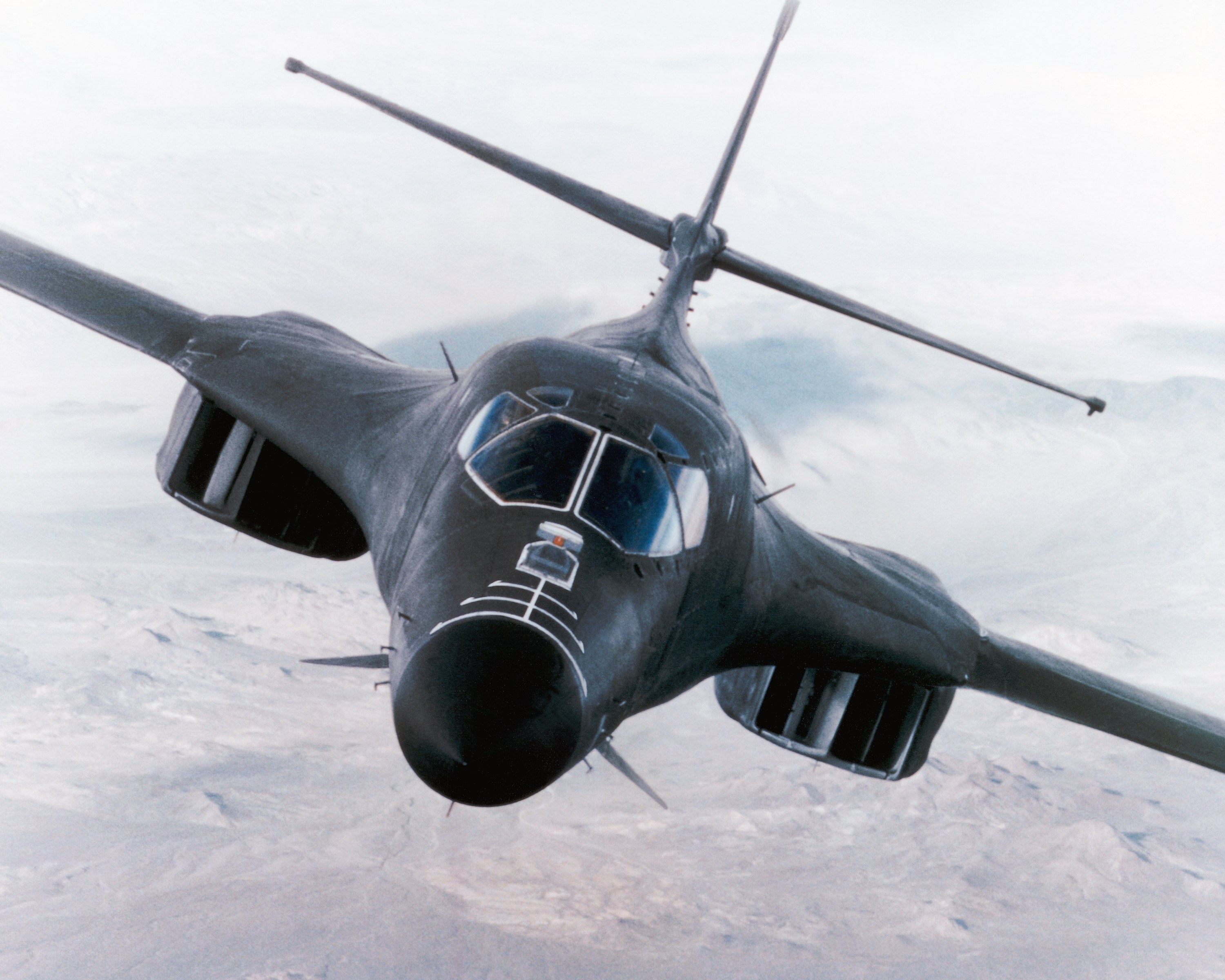 B-1 Lancer bomber in flight