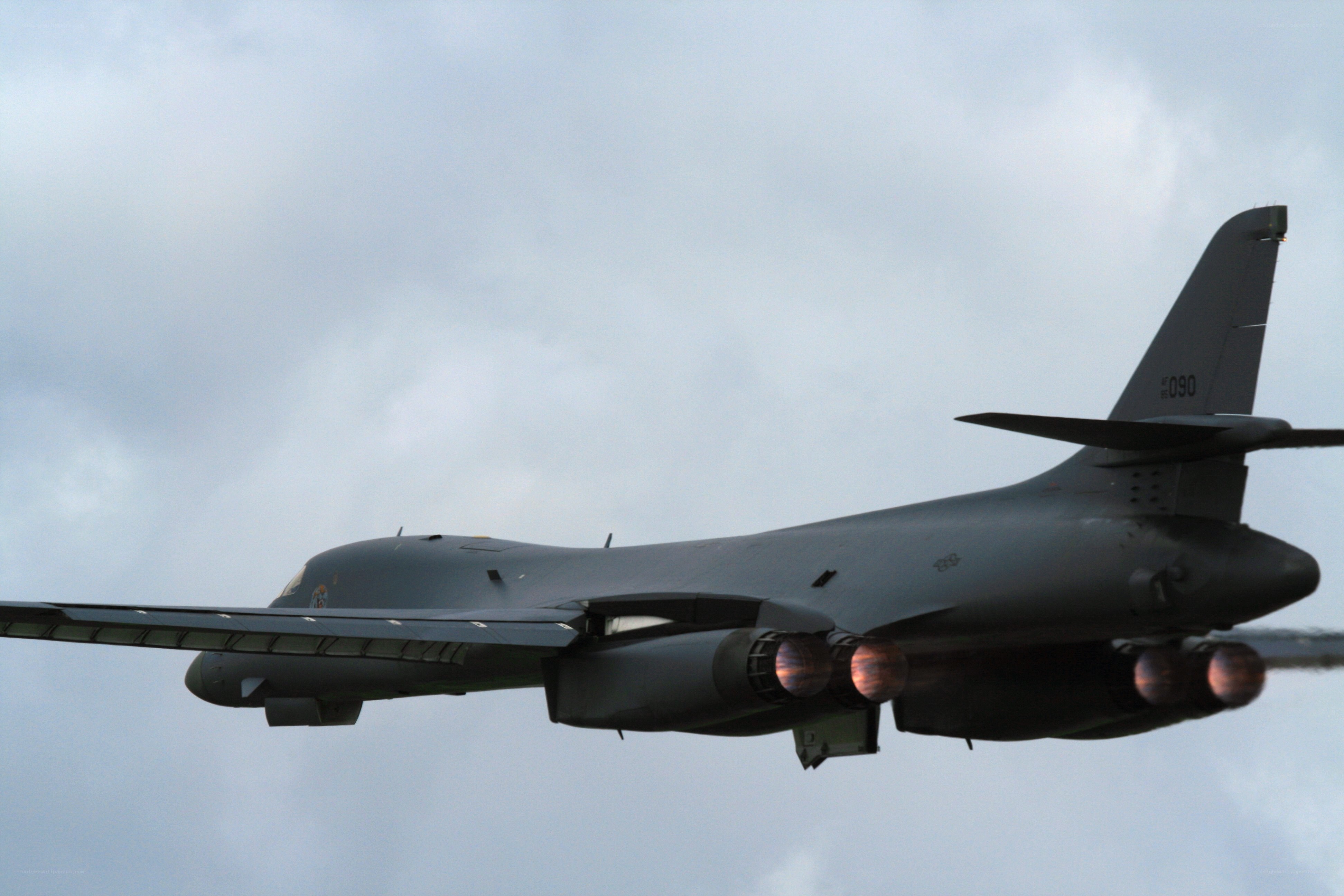 B-1 Lancer bomber in flight