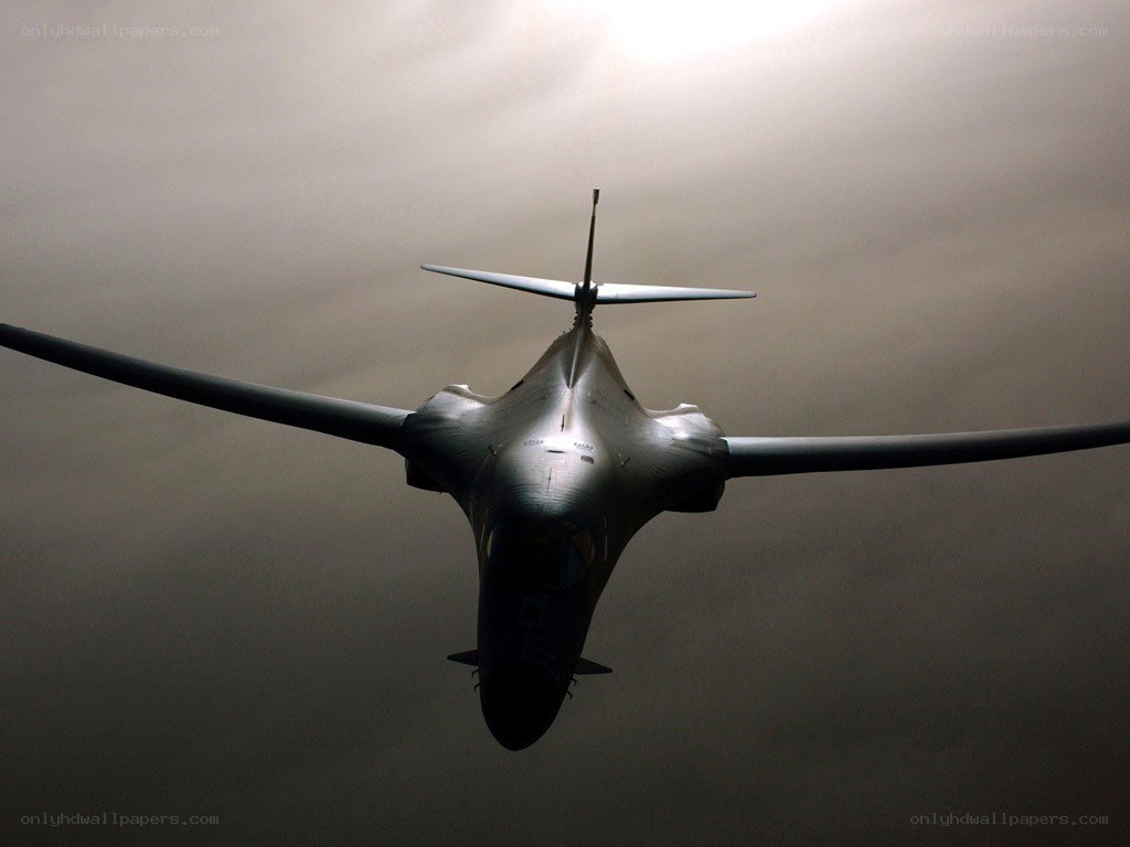 B-1 Lancer bomber in flight