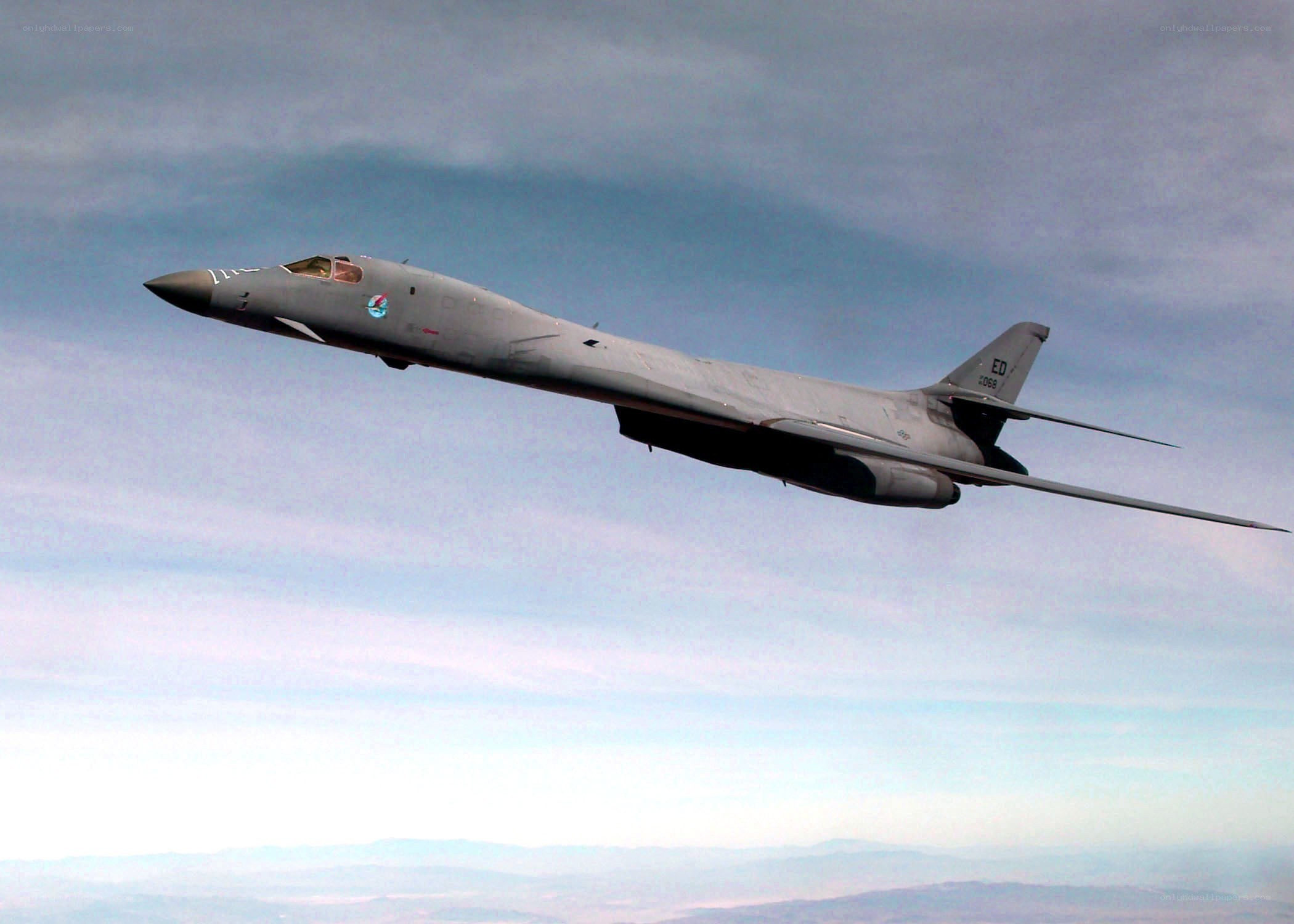 B-1 Lancer bomber in flight