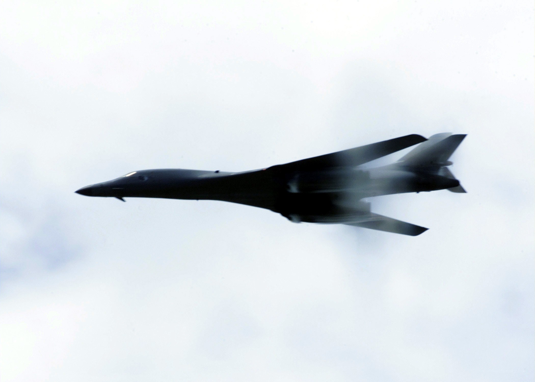 B-1 Lancer bomber in flight