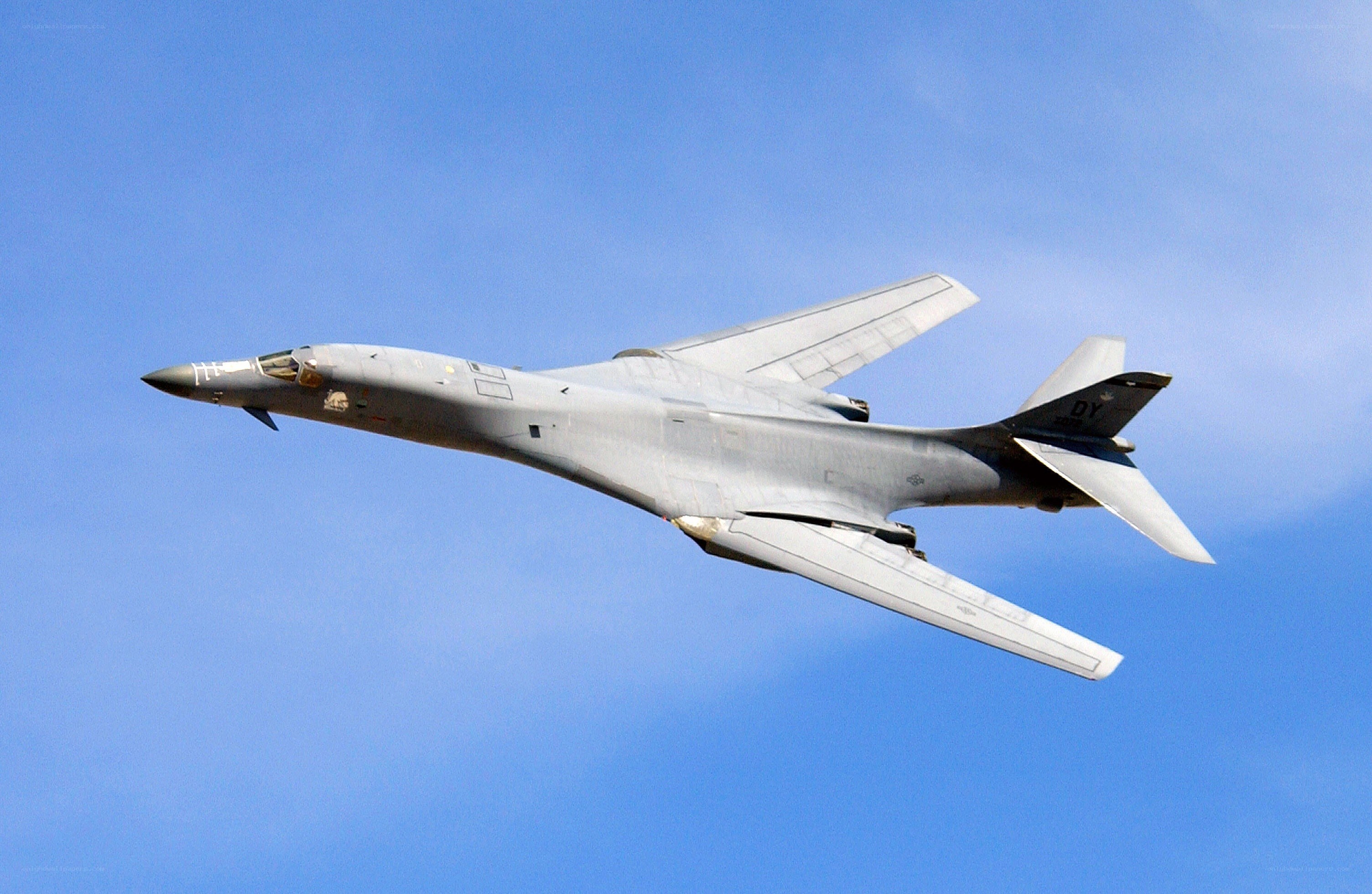 B-1 Lancer bomber in flight