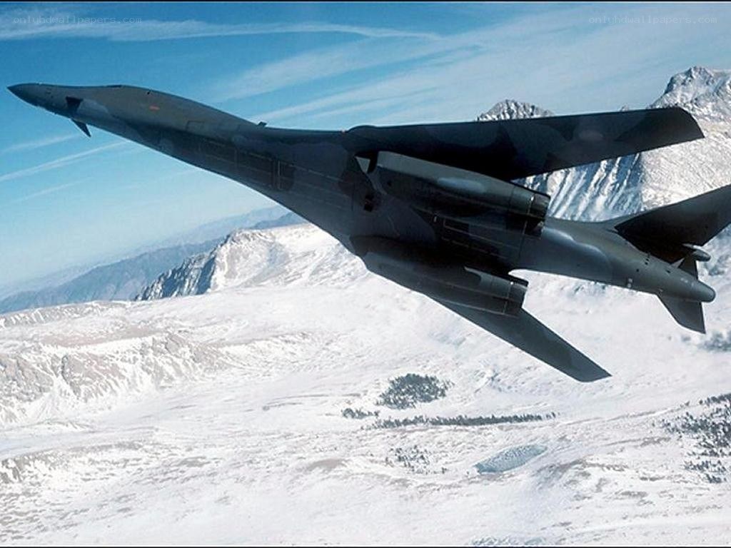 B-1 Lancer bomber in flight