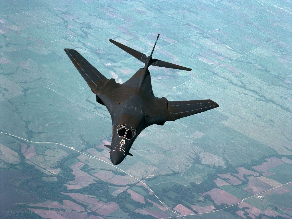 B-1 Lancer bomber in flight