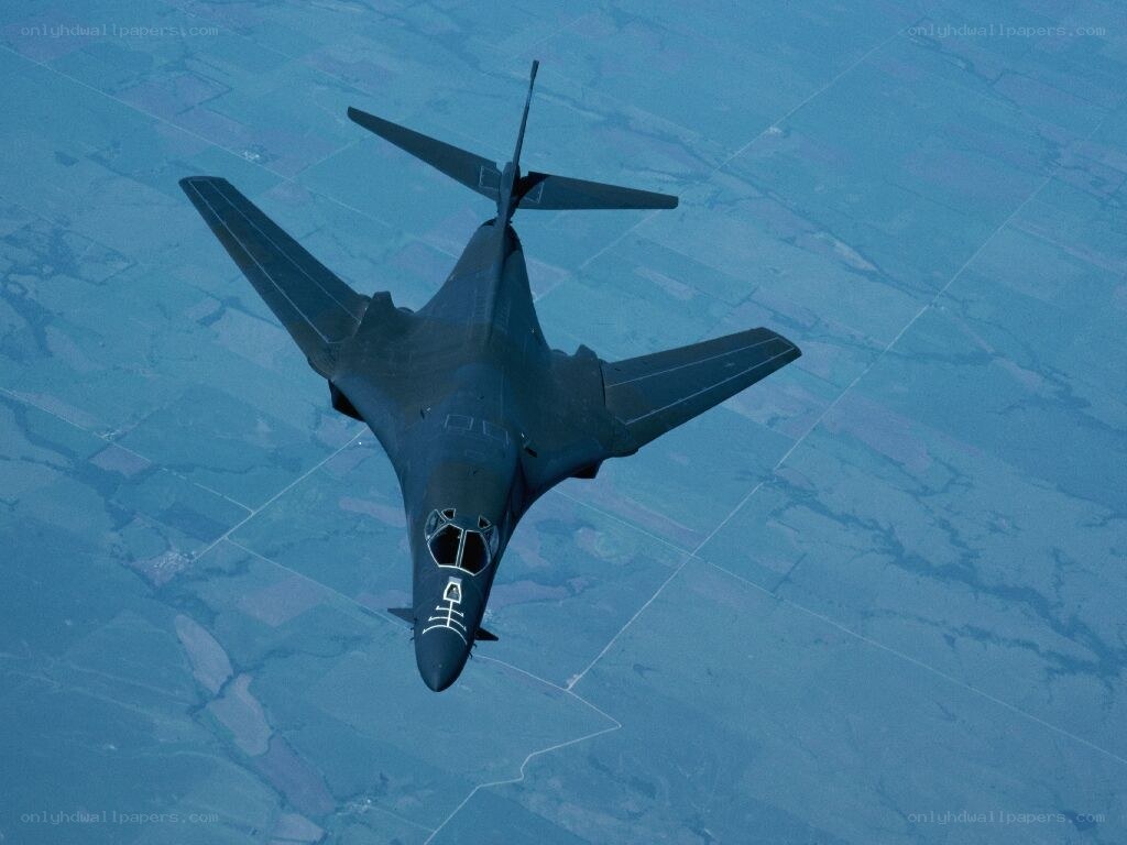 B-1 Lancer bomber in flight