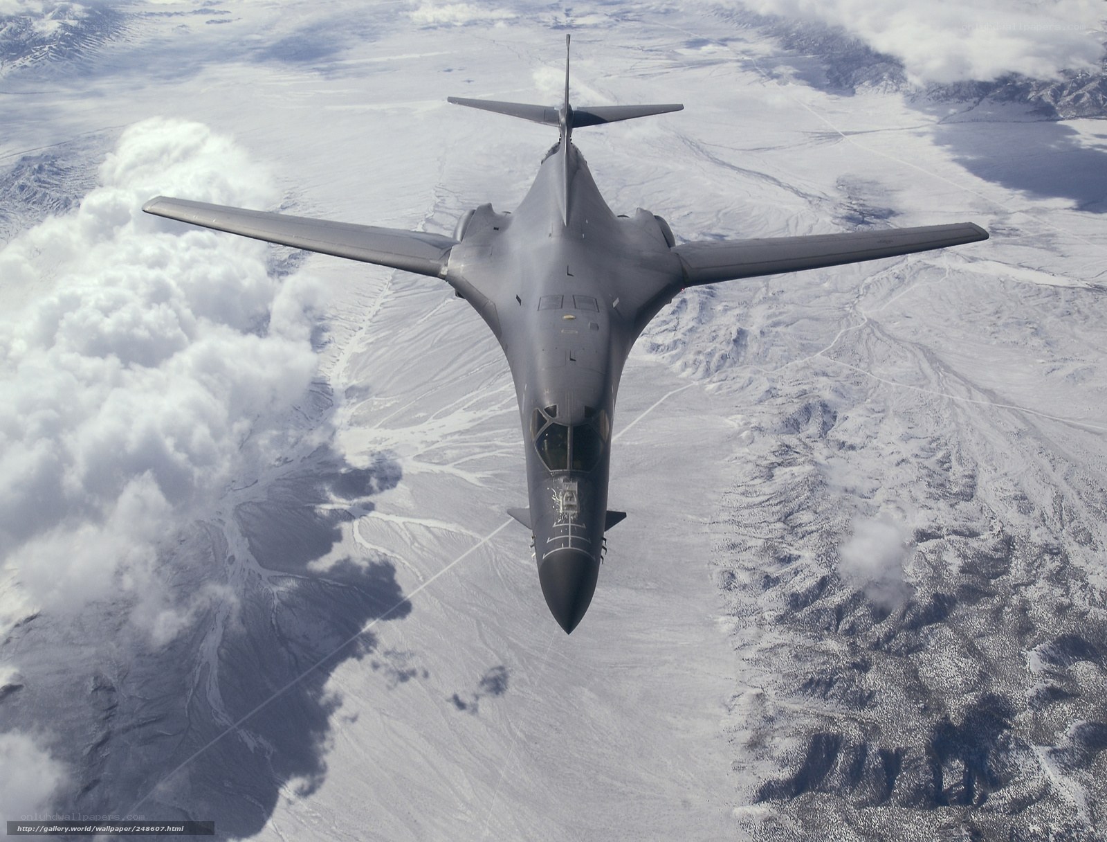 B-1 Lancer bomber in flight