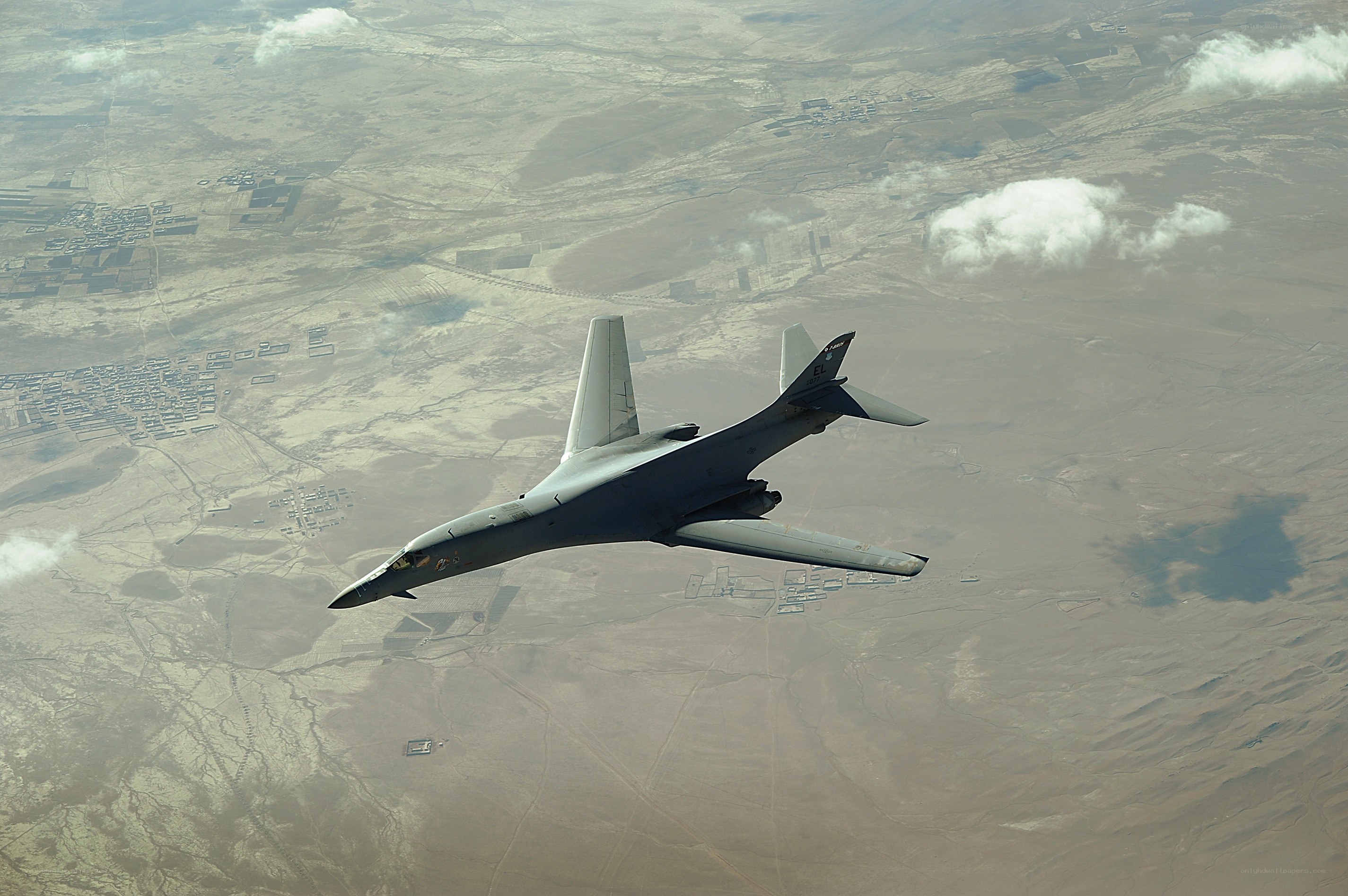 B-1 Lancer bomber in flight