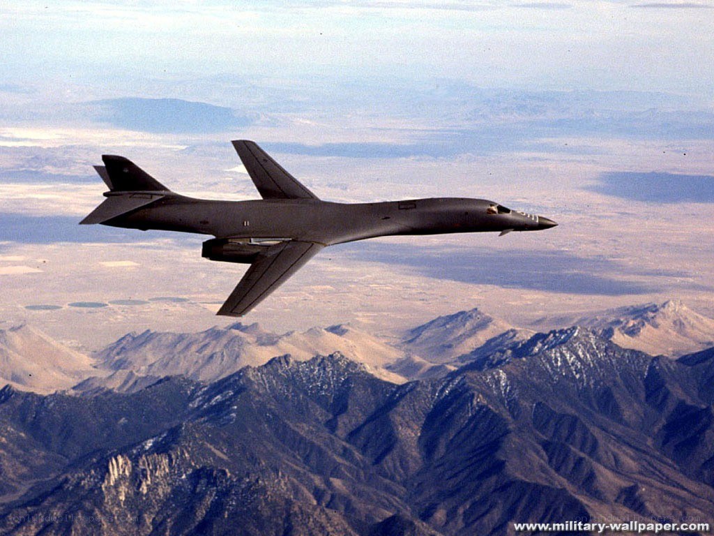 B-1 Lancer bomber in flight