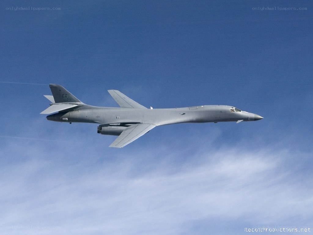 B-1 Lancer bomber in flight