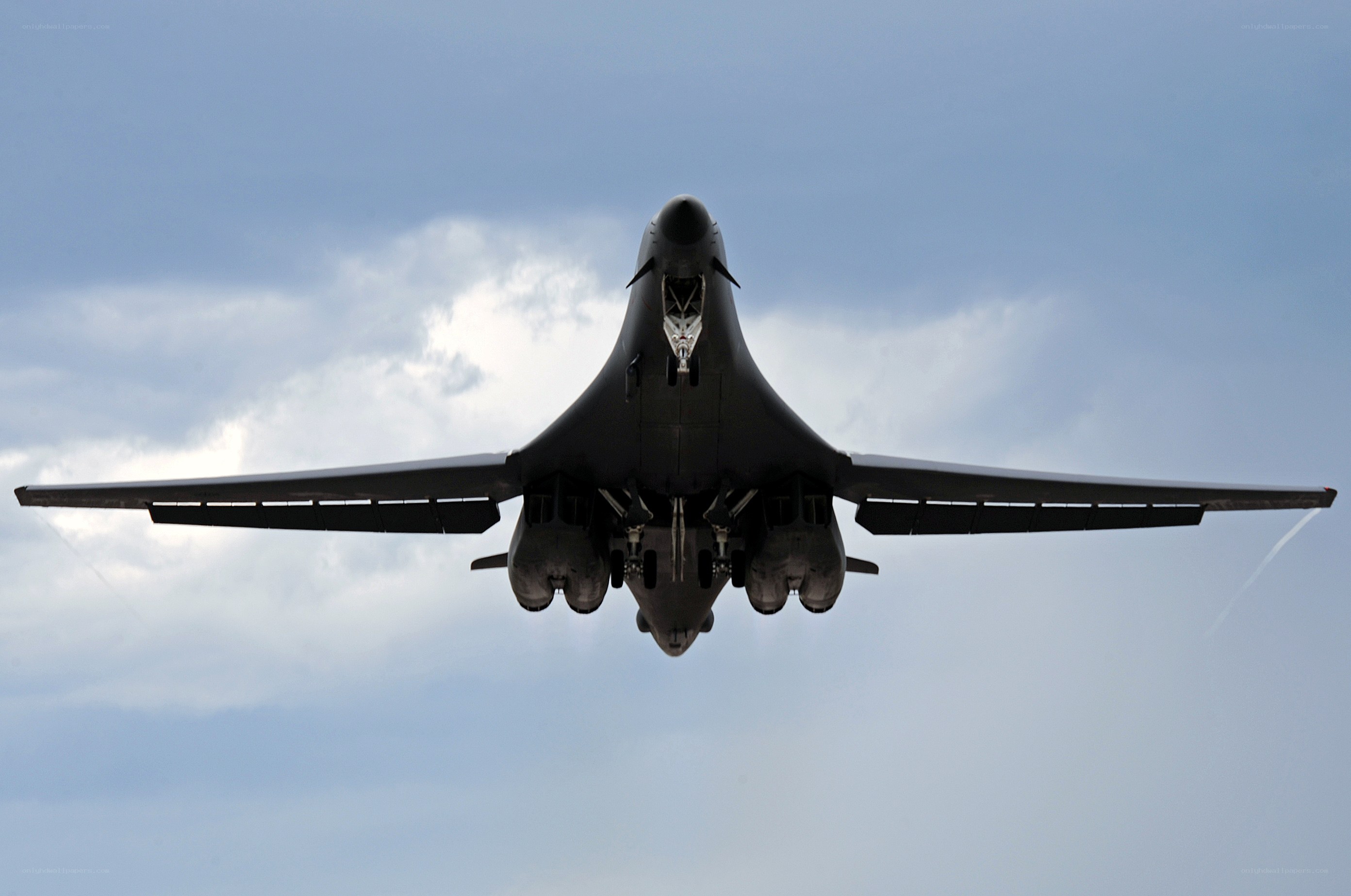 B-1 Lancer bomber in flight