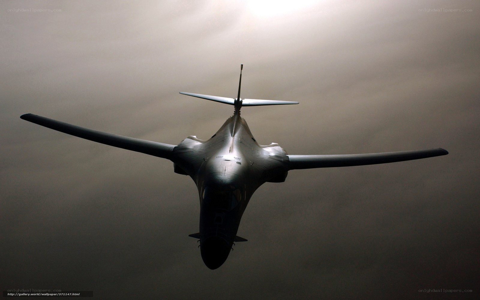 B-1 Lancer bomber in flight