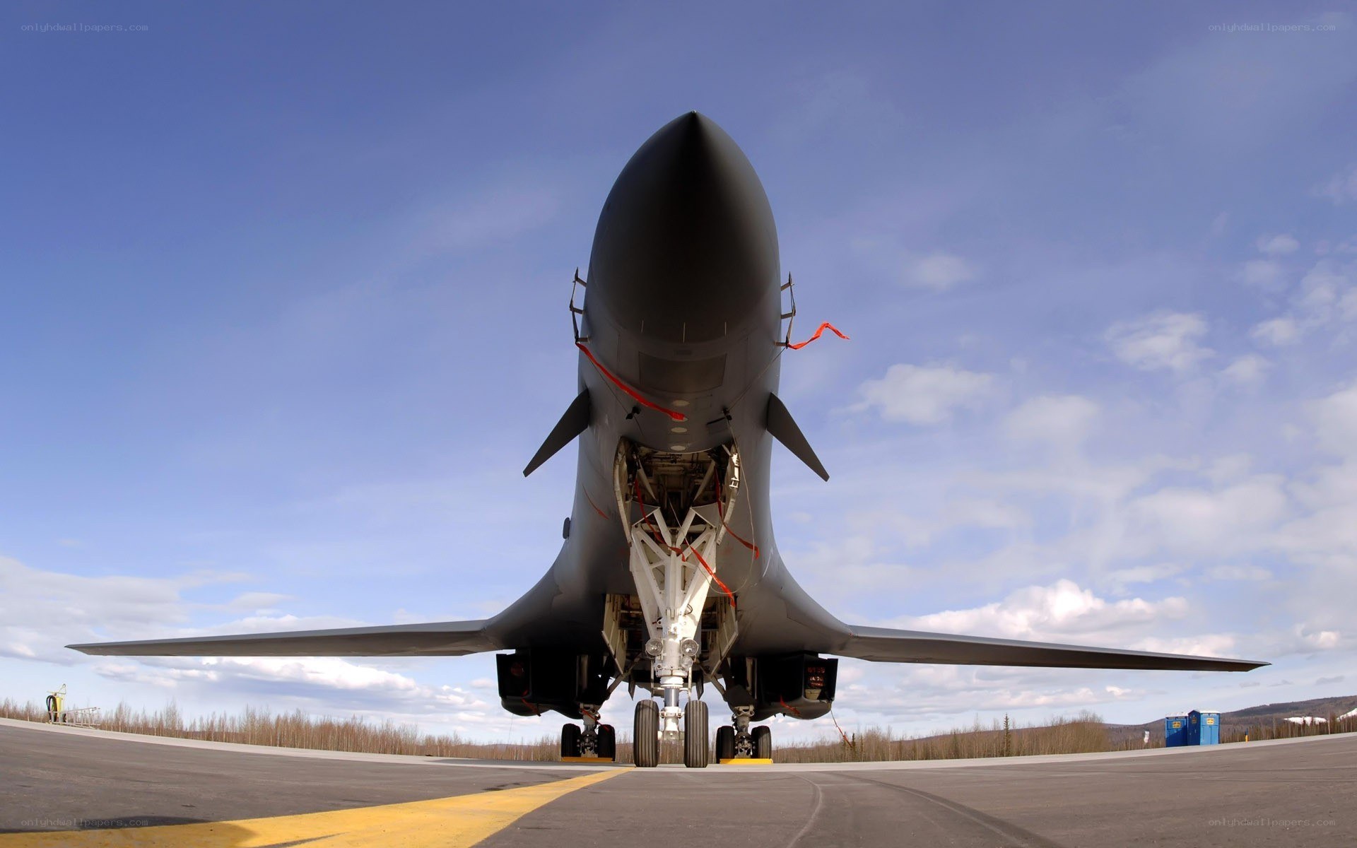 B-1 Lancer bomber on tarmac