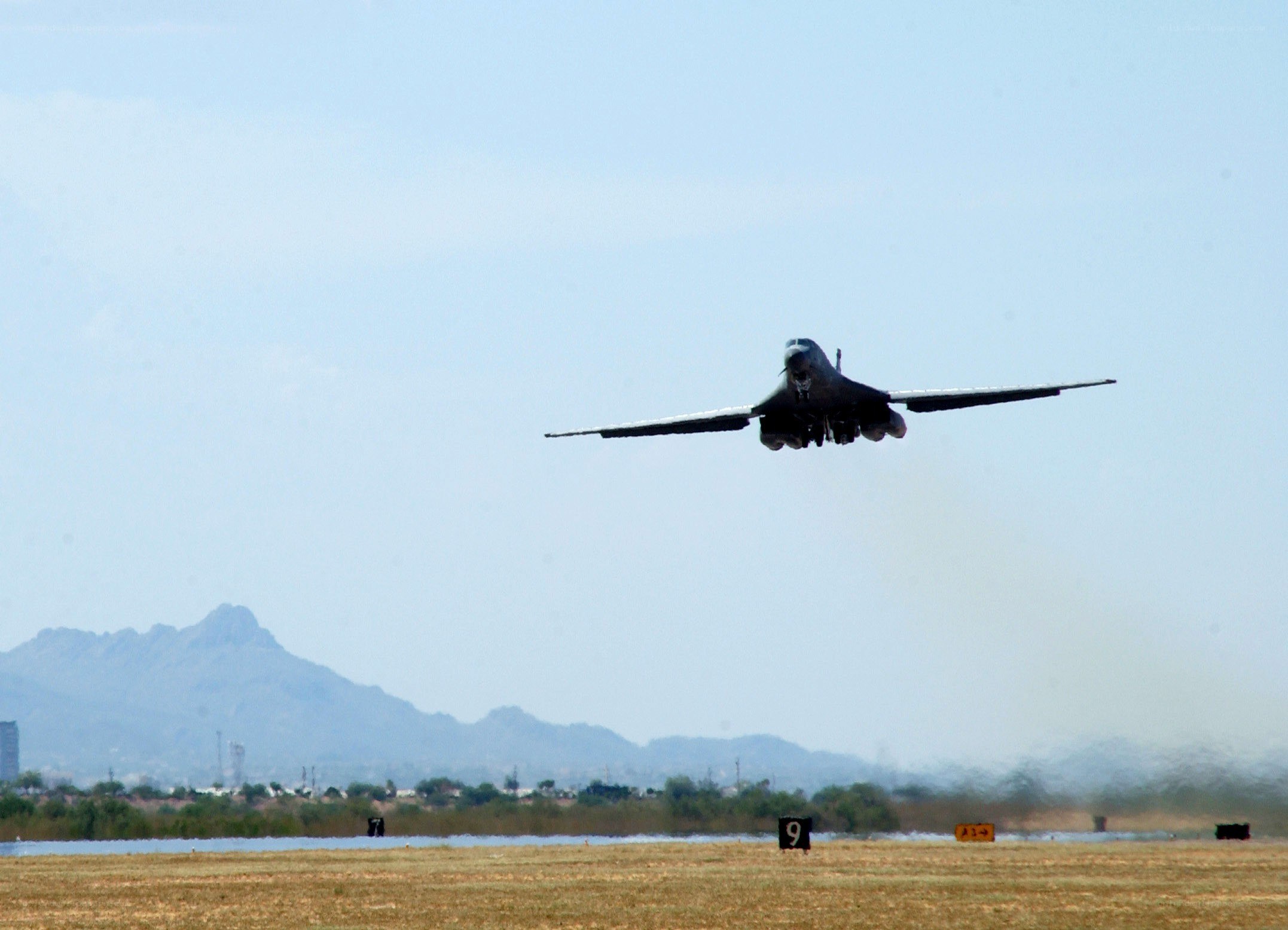 B-1 Lancer bomber taking off