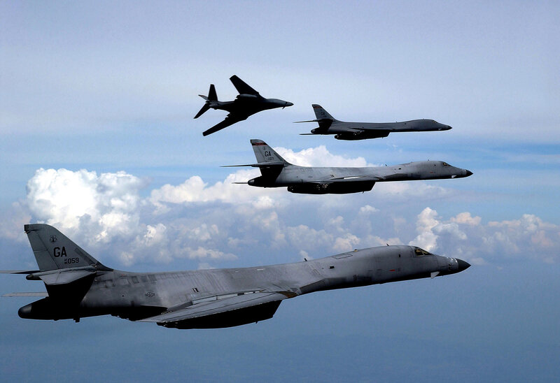 B-1 Lancer Bombers — Gray, Dramatic
