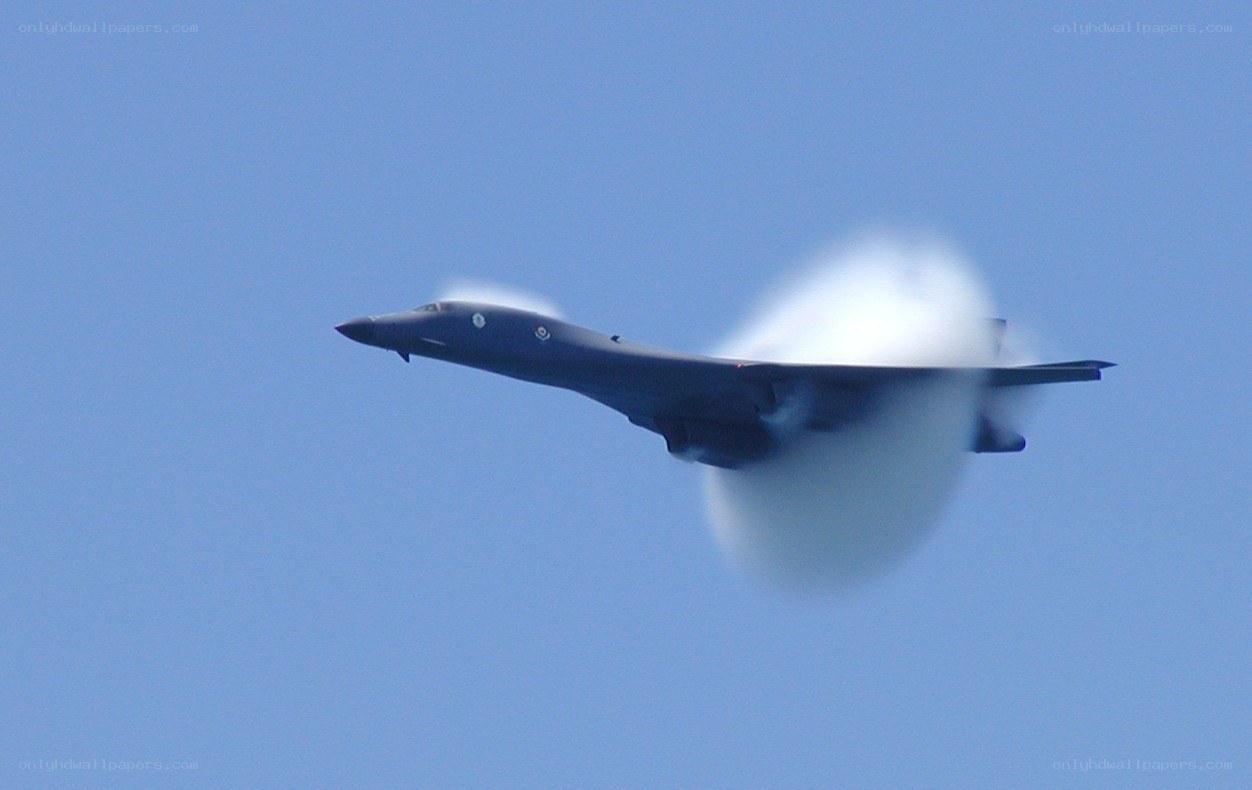 B-1 Lancer breaking the sound barrier