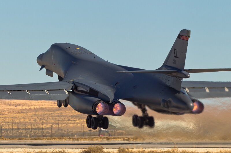 B-1 Lancer taking off