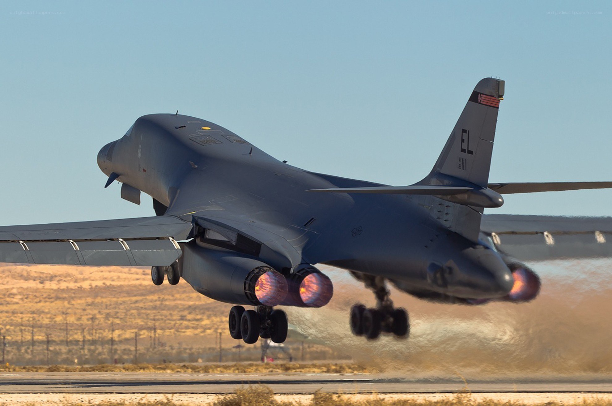 B-1 Lancer taking off